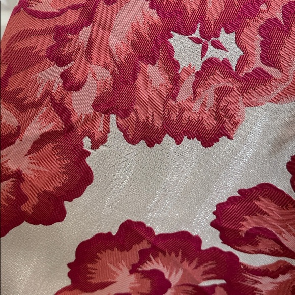 Betsy Johnson Pink Silver Floral Jacquard A-Line Wedding Guest Dress Size 2 - Picture 5 of 13